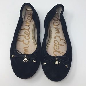 Sam Edelman Felicia Suede Ballet Flats Black 5.5